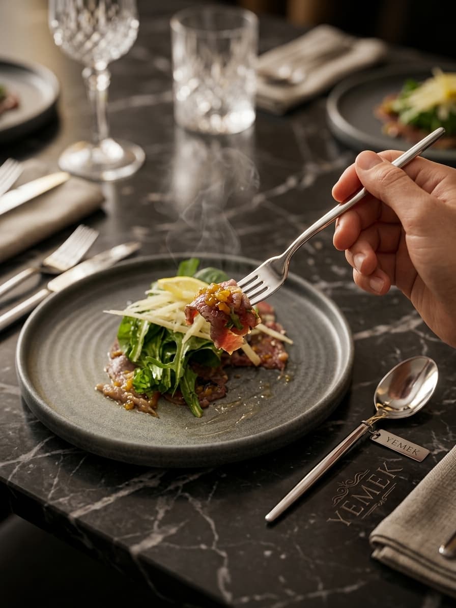 Roka ve parmesanlı dana carpaccio